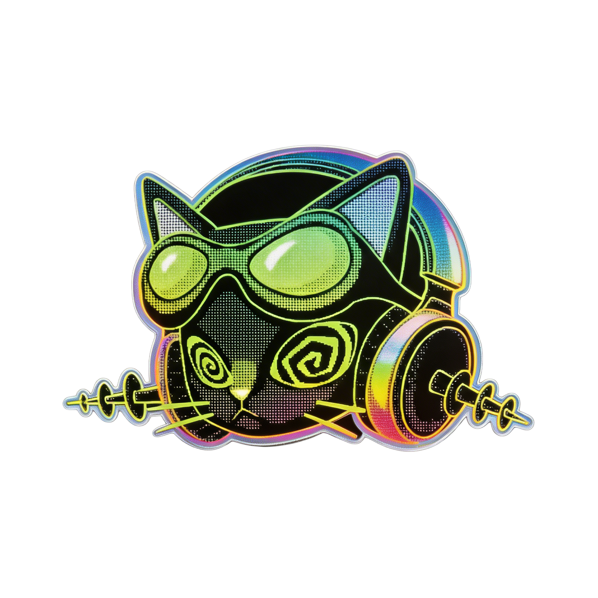 Hacker Cat Sticker (HOLOGRAPHIC)